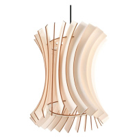 Závesné svietidlo v prírodnej farbe s dreveným tienidlom ø 30 cm Menges – Nice Lamps