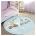 Svetlomodrý detský koberec ø 120 cm Comfort – Mila Home