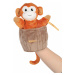 Plyšová opička bábkové divadlo Jack Monkey Kachoo Kaloo prekvapenie v kokosovom orechu 25 cm pre