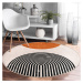 Oranžovo-krémový prateľný okrúhly koberec vhodný pre robotické vysávače ø 120 cm Comfort – Mila 