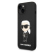 Karl Lagerfeld Liquid Silicone Ikonik NFT kryt iPhone 14 Plus čierny