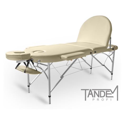 Skladací masážny stôl TANDEM Profi A3D Oval Farba: krémová
