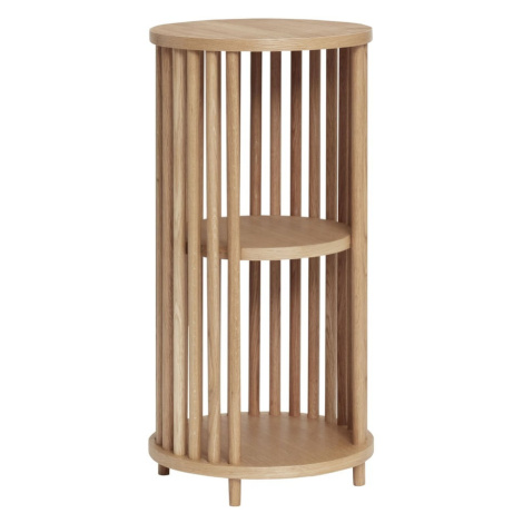 Konzolový stolík z dubového dreva Hübsch Folk, ø 35 cm