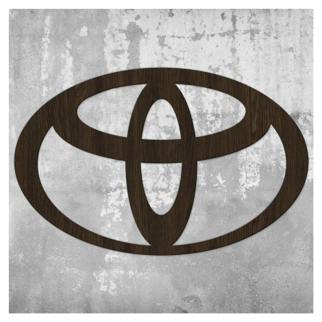 Drevený znak na stenu - Logo Toyota, Wenge