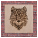 3D drevený obraz - Mystický vlk