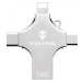 Viking USB Flash disk 3.0 4v1 s koncovkou Lightning/Micro USB/USB/USB-C, 16 GB, strieborná