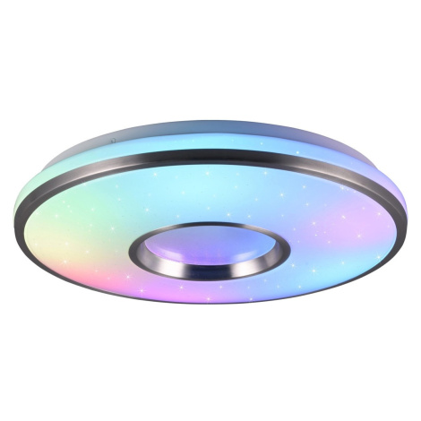 Reality Stropné LED svietidlo Realta, 21 W, 2200 lm, RGBWK, hliník, pr. 39 cm