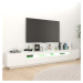 vidaXL TV skrinka s LED svetlami biela 260x35x40 cm