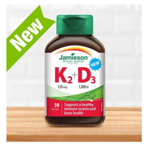 Jamieson Vitamin K2 120 mcg + D3 1000 IU 30 kapsúl