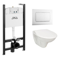 Cenovo zvýhodnený závesný WC set Jika do ľahkých stien / predstenová montáž + WC Jika Nila KMPLJ