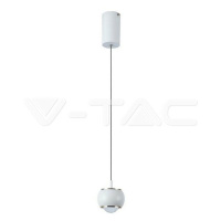 9W LED dizajnová závesná lampa (10*10*100CM) biela 3000K 1000lm VT-7830 (V-TAC)