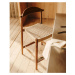 Hnedá drevená záhradná barová stolička Nina – Kave Home