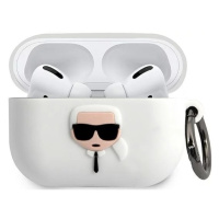 Púzdro Karl Lagerfeld KLACAPSILGLWH AirPods Pro cover white Silicone Ikonik (KLACAPSILGLWH)
