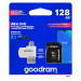 GOODRAM microSDXC karta 128GB M1A4 All-in-one (R:100/W:10 MB/s), UHS-I Class 10, U1 + Adapter + 