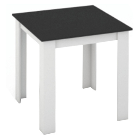 Jedálenský stôl, biela/čierna, 80x80 cm, KRAZ Tempo Kondela