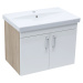 Kúpeľňová skrinka s umývadlom Naturel Vario Dekor 70x51x40 cm biela lesk VARIO270DBBL