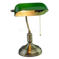 Stolná LED lampa retro E27 zelená VT-7151 (V-TAC)