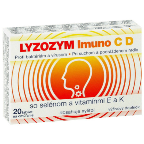 LYZOZYM Imuno C, D so selénom a vitamínmi E a K 20 tabliet na cmúľanie