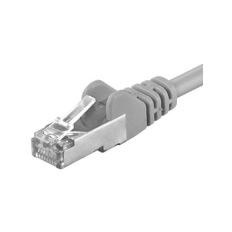 Premiumcord Patch kábel CAT 6a S-FTP, RJ45-RJ45, LSOH, AWG 26/7 0,5 m šedá