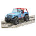 BRUDER 02541 Jeep WRANGLER Cross Country modrý s figúrkou jazdca