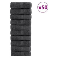 Shumee Premium 50 ks antracitové 30 × 50 cm 600 g/m2 100 % bavlna