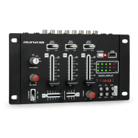 Auna Pro DJ-21 DJ-mixér mixážny pult, USB, čierna farba