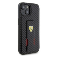 Ferrari Carbon Grip Stand Apple iPhone 15 FEHCP15SGSNCAK Black