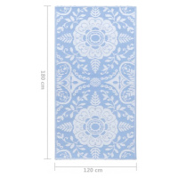 Vonkajší koberec PP modrá Dekorhome 120x180 cm,Vonkajší koberec PP modrá Dekorhome 120x180 cm