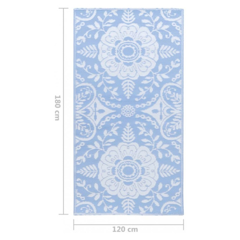Vonkajší koberec PP modrá Dekorhome 120x180 cm,Vonkajší koberec PP modrá Dekorhome 120x180 cm vidaXL