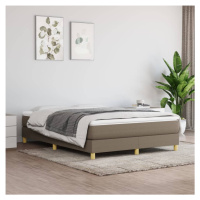 vidaXL Rám na boxspring posteľ sivohnedý 140x200 cm látka