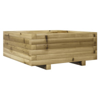 vidaXL Záhradný kvetináč 60x60x26,5 cm impregnovaná borovica