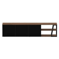 Čierny TV stolík v dekore orecha 190x45 cm Albi - TemaHome