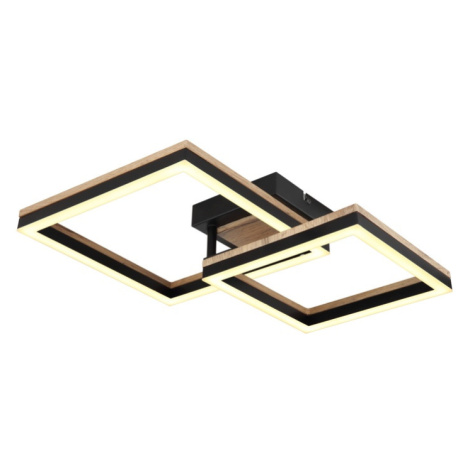 Sconto Stropné LED svietidlo BEATRIX 4 čierna/svetlé drevo Houseland