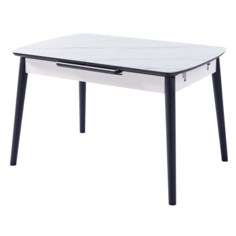 Sconto Jedálenský stôl OPULLU biely mramor/čierna Houseland