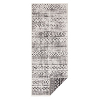 Čierno-krémový vonkajší koberec NORTHRUGS Biri, 80 x 350 cm