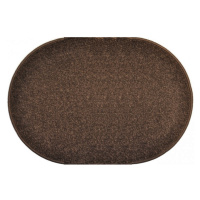 Kusový koberec Eton hnědý ovál - 140x200 cm Vopi koberce