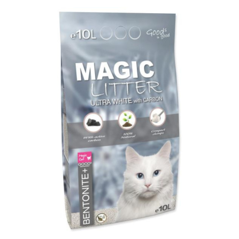 PodstielkaMagic Litter Bentonite Ultra White with Carbon 10L