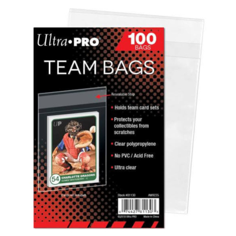 UltraPro Obaly na karty Ultra Pro Team Bags Resealable - 100 ks