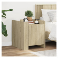 vidaXL Nočný stolík dub sonoma 45x50x50 cm kompozitné drevo