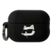 Púzdro Karl Lagerfeld AirPods Pro 2 cover black Silicone Choupette Head 3D (KLAP2RUNCHK)