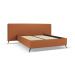 Čalúnená dvojlôžková posteľ v tehlovej farbe s úložným priestorom a roštom 160x200 cm Walter – M