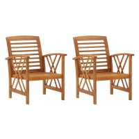 Záhradné stoličky 2 ks hnedá Dekorhome,Záhradné stoličky 2 ks hnedá Dekorhome