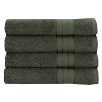 Tmavozelené bavlnené uteráky v súprave 4 ks 50x100 cm – Good Morning