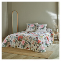 Prešívaná prikrývka na posteľ s potlačou kvetín