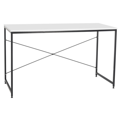 Písací stôl, biela/čierna, 120x60 cm, MELLORA Tempo Kondela