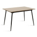 Jedálenský stôl Sharam rozkladacia 120-160x76x80 cm (dub, čierna)