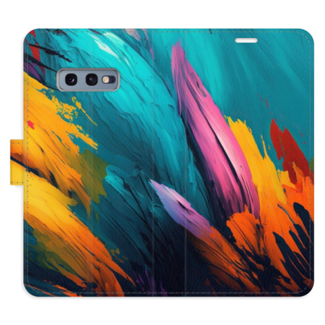 Flipové puzdro iSaprio - Orange Paint 02 - Samsung Galaxy S10e