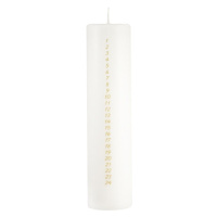 Biela adventná sviečka s číslami Unipar, doba horenia 98 h