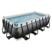 Bazén s filtráciou Black Leather pool Exit Toys oceľová konštrukcia 400*200*100 cm čierny od 6 r