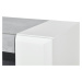 Sconto TV komoda CANTERO biela vysoký lesk/betón, šírka 140 cm